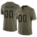 Choea Custom TB.Buccaneers Salute To Service Olive Stitched Jerseys