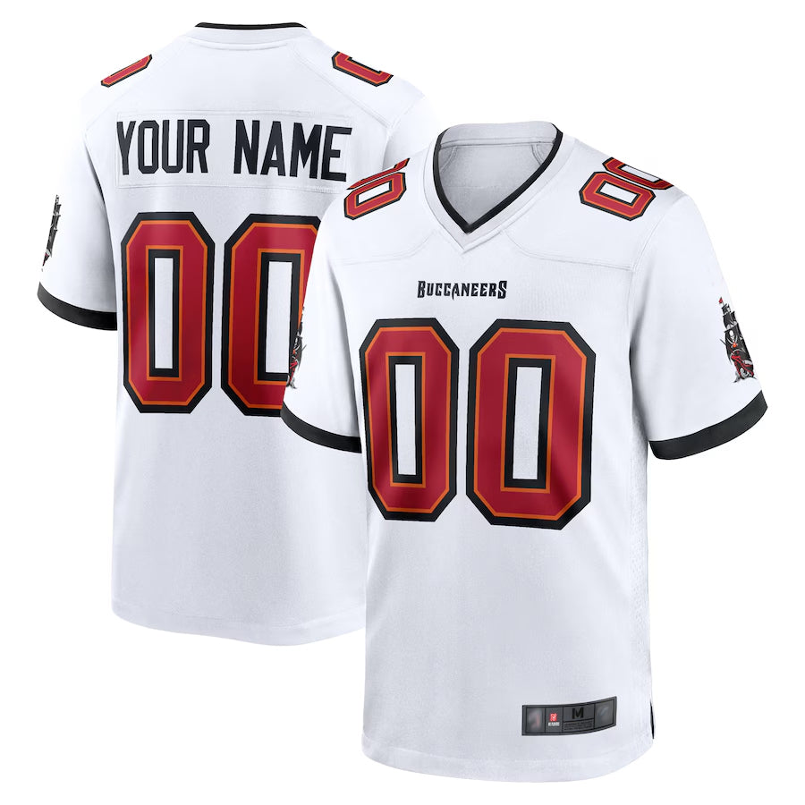 Choea Custom TB.Buccaneers White Replica Game Stitched Jerseys
