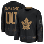 Choea Custom T.Maple Leafs Black 2024 Military Appreciation Practice Jerseys