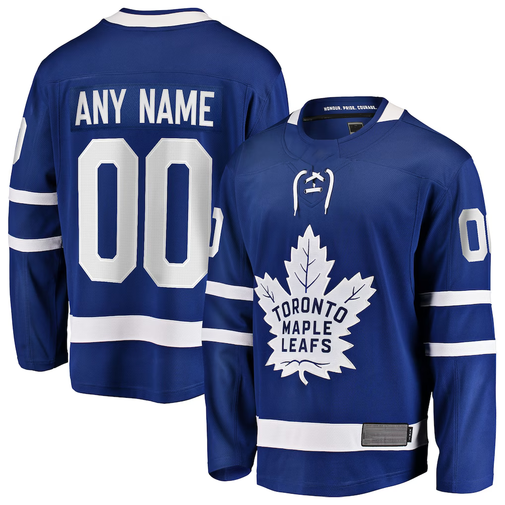 Choea Custom T.Maple Leafs Blue Home Breakaway Jerseys
