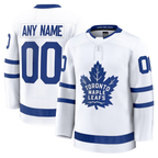 Choea Custom T.Maple Leafs White Away Premium Jerseys
