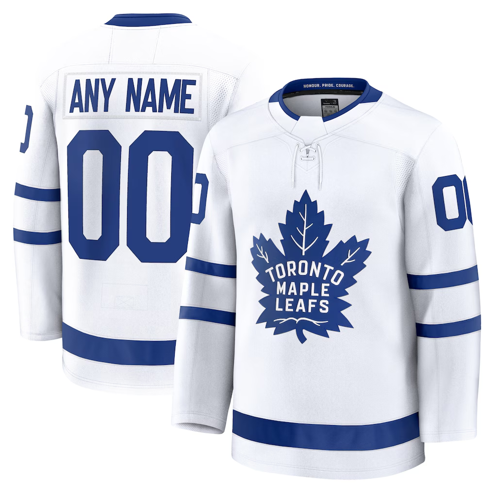 Choea Custom T.Maple Leafs White Away Premium Jerseys
