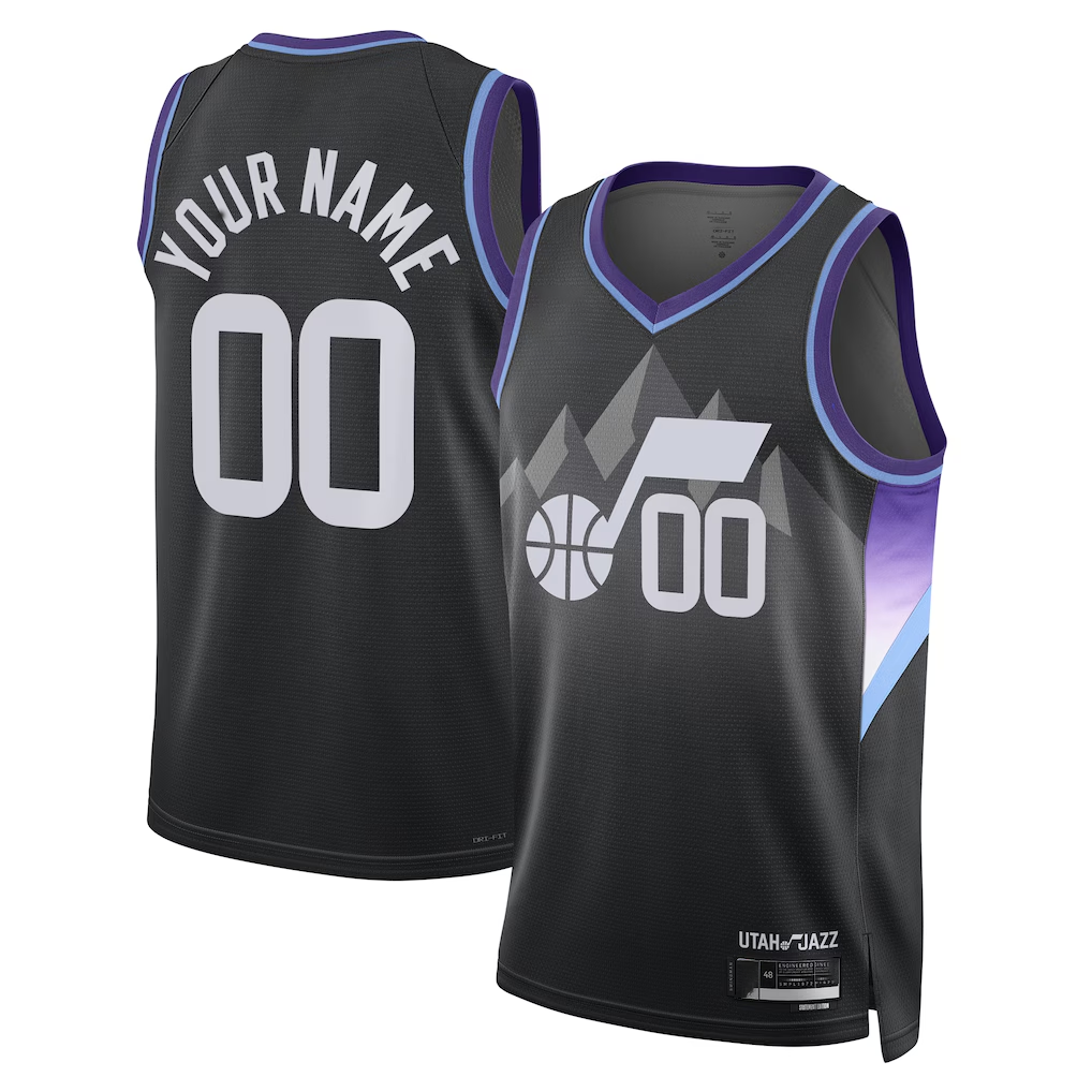 Choea Custom U.Jazz Black 2025 Swingman Jerseys - Statement Edition