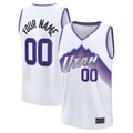Choea Custom U.Jazz Fanatics White Fast Break Replica Jerseys - Association Edition
