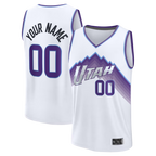 Choea Custom U.Jazz Fanatics White Fast Break Replica Jerseys - Association Edition