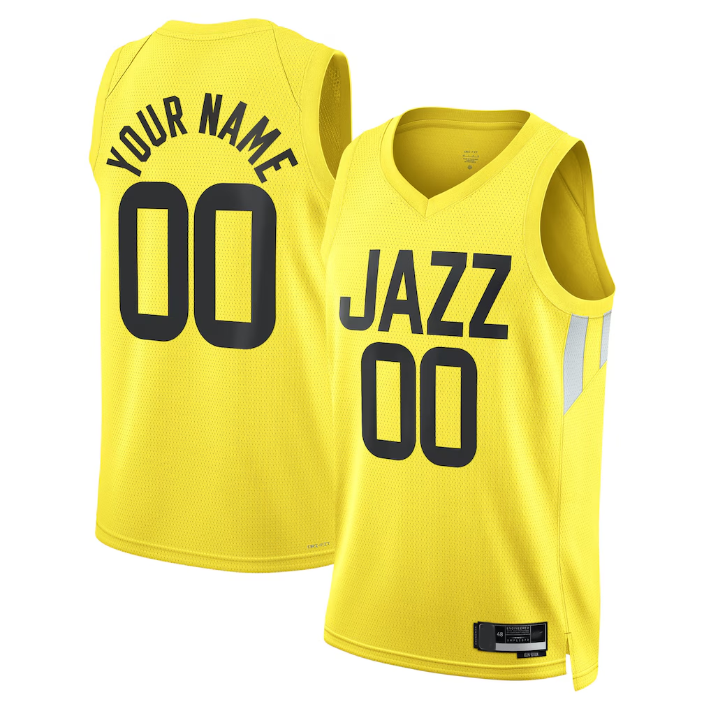 Choea Custom U.Jazz Gold Swingman Jerseys - Icon Edition