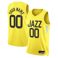 Choea Custom U.Jazz Gold Swingman Jerseys - Icon Edition