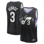 Choea U.Jazz #3 Keyonte George Fanatics Black Fast Break Replica Jerseys - Statement Edition