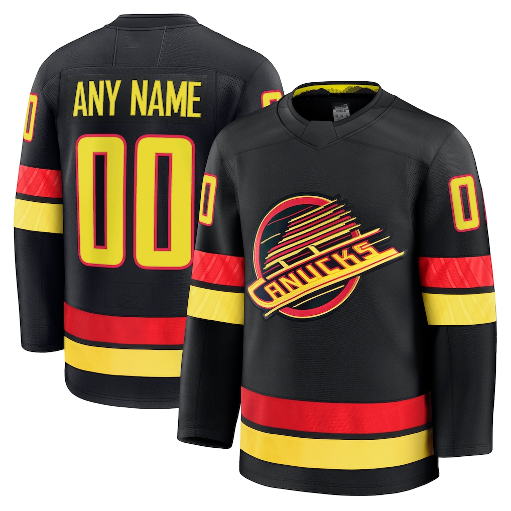 Choea Custom V.Canucks Black Alternate Premium Jerseys