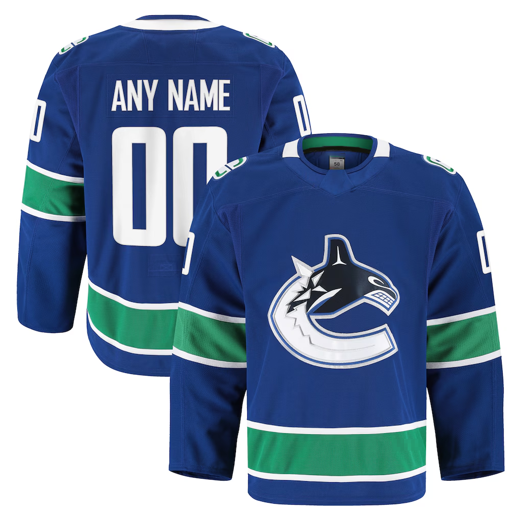 Choea Custom V.Canucks Blue Home Authentic Pro Jerseys