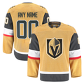 Choea Custom V.Golden Knights Gold Home Authentic Pro Jerseys