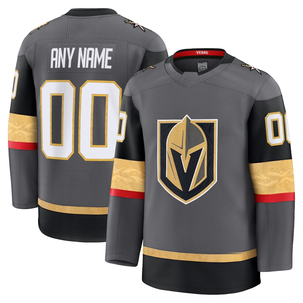Choea Custom V.Golden Knights Gray Alternate Premium Jerseys