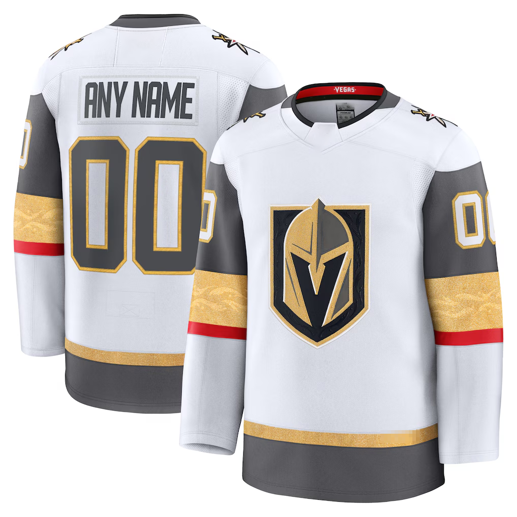 Choea Custom V.Golden Knights White Away Premium Jerseys