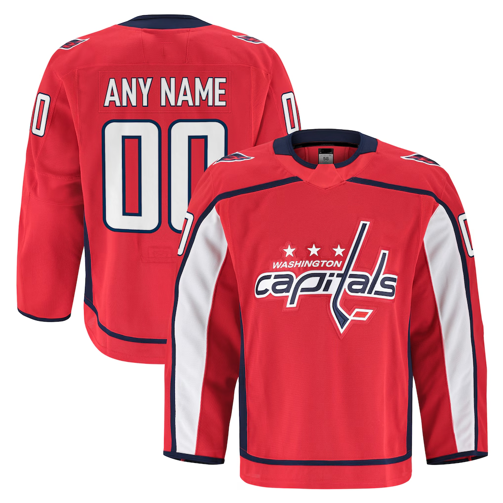 Choea Custom W.Capitals Red Home Authentic Pro Jerseys