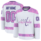 Choea Custom W.Capitals White 2024 Hockey Fights Cancer Practice Jerseys