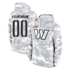 Choea Custom W.Commanders Arctic Camo Limited Salute to Service Pullover Hoodies Game Any Name & Numbers Stitched Jerseys