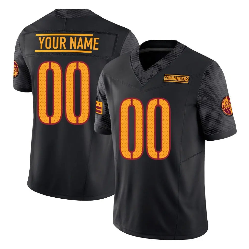 Choea Custom W.Commanders Black Limited Vapor F.U.S.E. Home Game Any Name & Numbers Stitched Jerseys