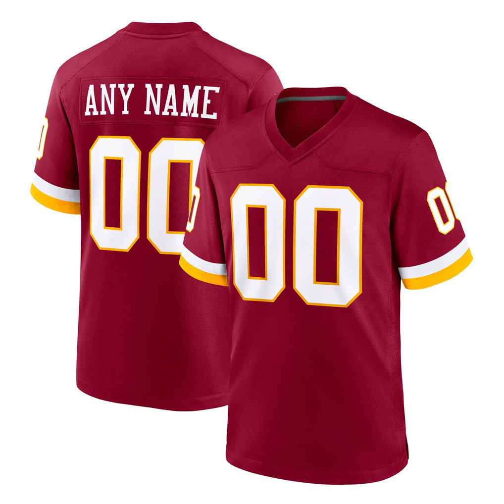 Choea Custom W.Commanders Burgundy Game Home Any Name & Numbers Stitched Jerseys