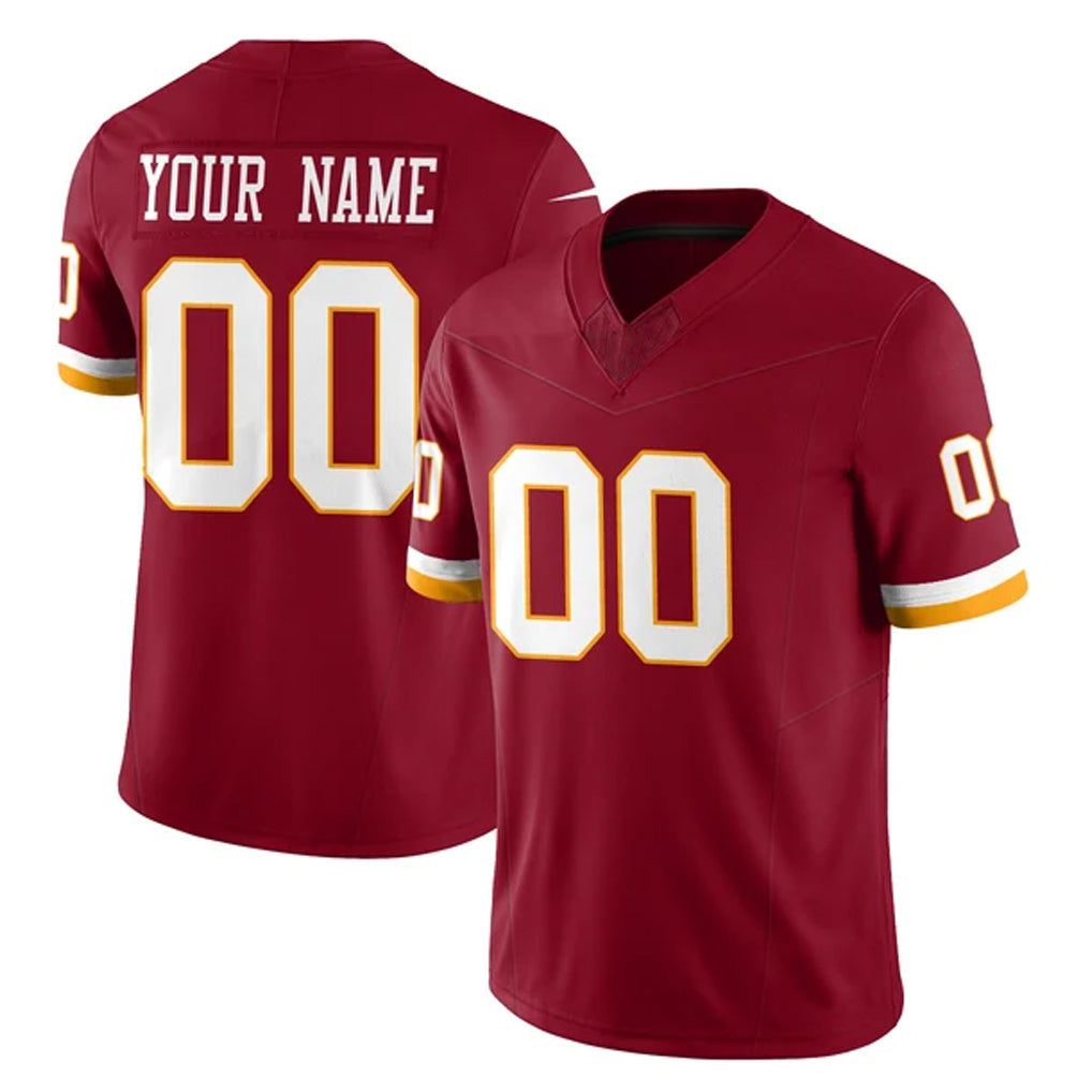 Choea Custom W.Commanders Burgundy Limited Team Vapor F.U.S.E. Home Game Any Name & Numbers Stitched Jerseys