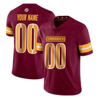 Choea Custom W.Commanders Burgundy Limited Vapor Home Game Any Name & Numbers Stitched Jerseys