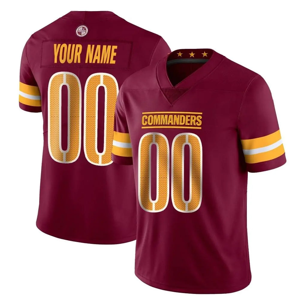 Choea Custom W.Commanders Burgundy Limited Vapor Home Game Any Name & Numbers Stitched Jerseys