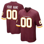 Choea Custom W.Commanders Burgundy Team Color Home Game Any Name & Numbers Stitched Jerseys