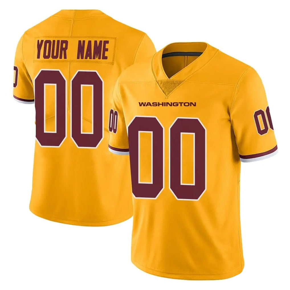 Choea Custom W.Commanders Gold Limited Color Rush Home Game Any Name & Numbers Stitched Jerseys