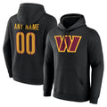 Choea Custom W.Commanders Gray LOGO Performance Pullover Hoodies Game Any Name & Numbers Stitched Jerseys