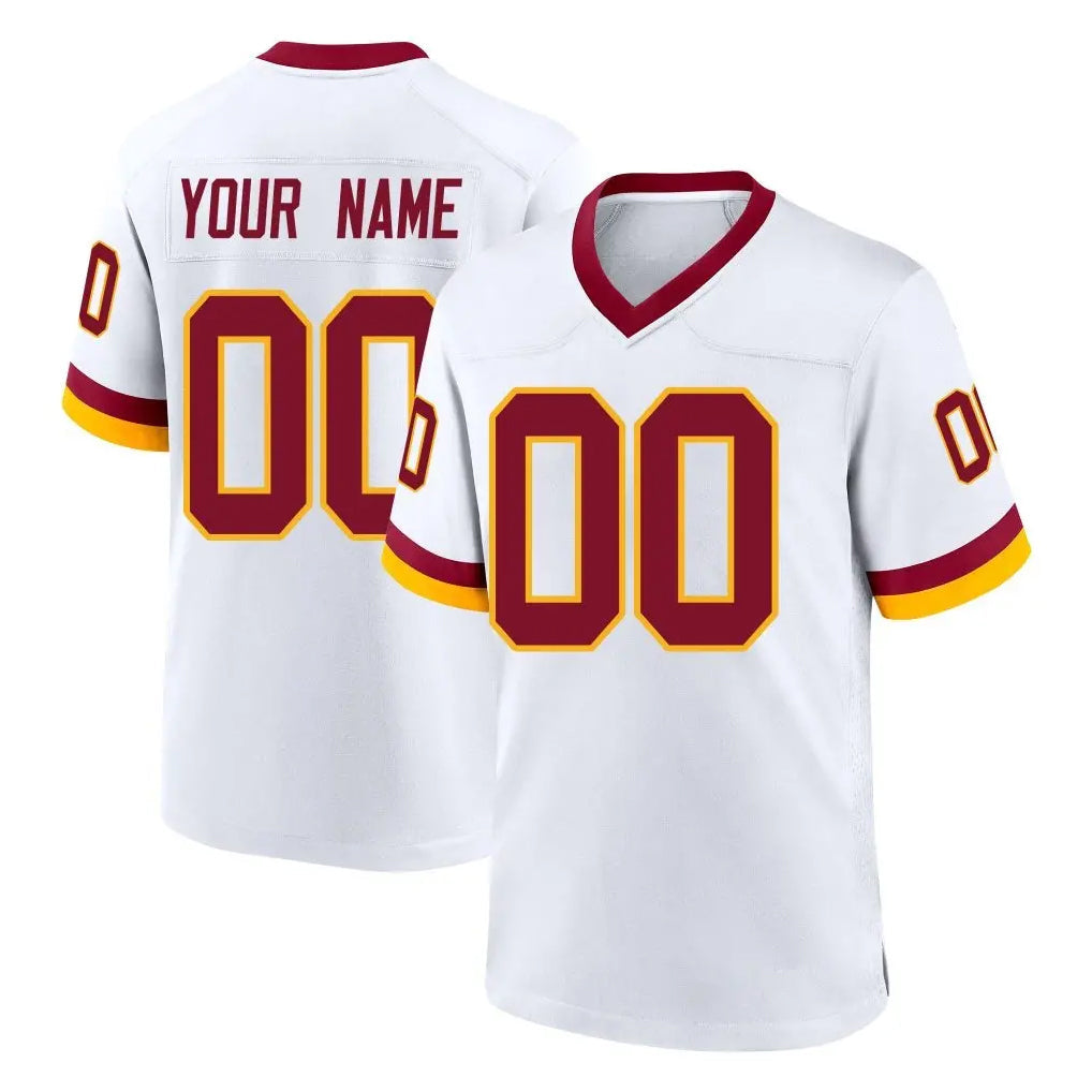 Choea Custom W.Commanders White Home Game Any Name & Numbers Stitched Jerseys