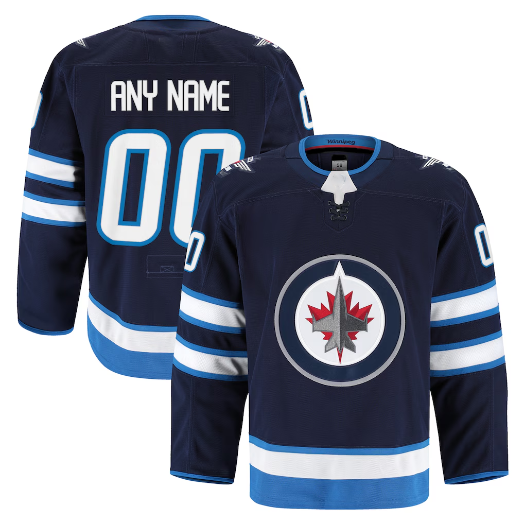 Choea Custom W.Jets Navy Home Authentic Pro Jerseys
