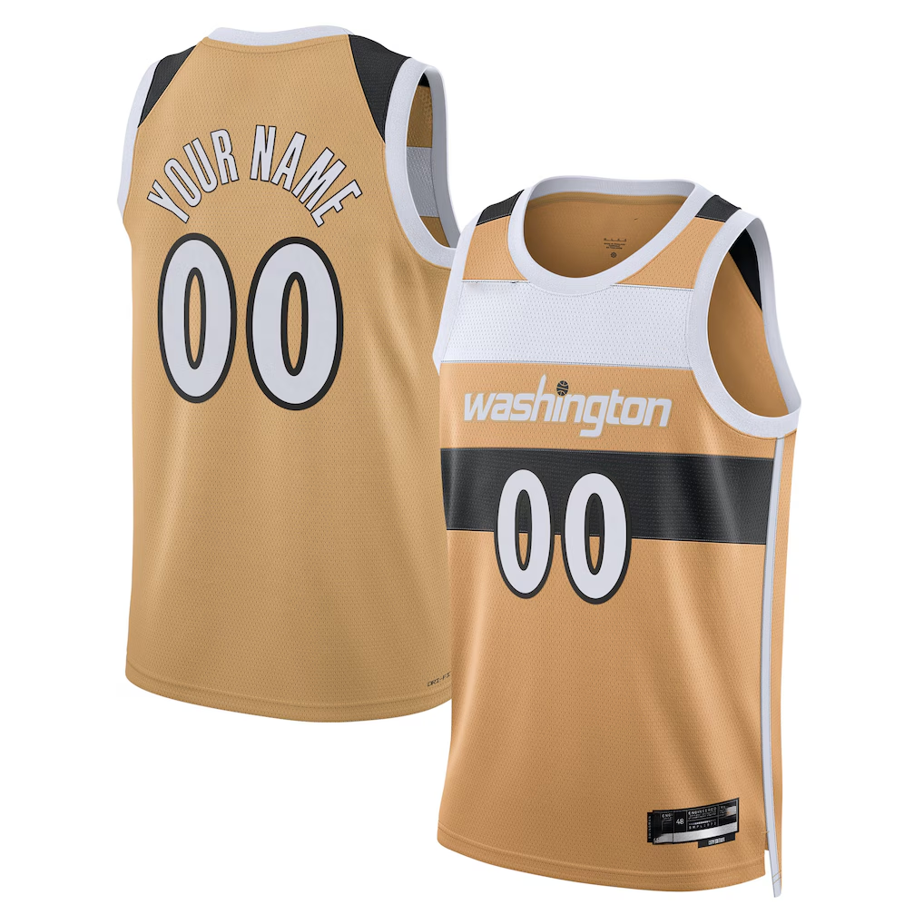 Choea Custom W.Wizards Gold 2025-26 City Edition Swingman Jerseys