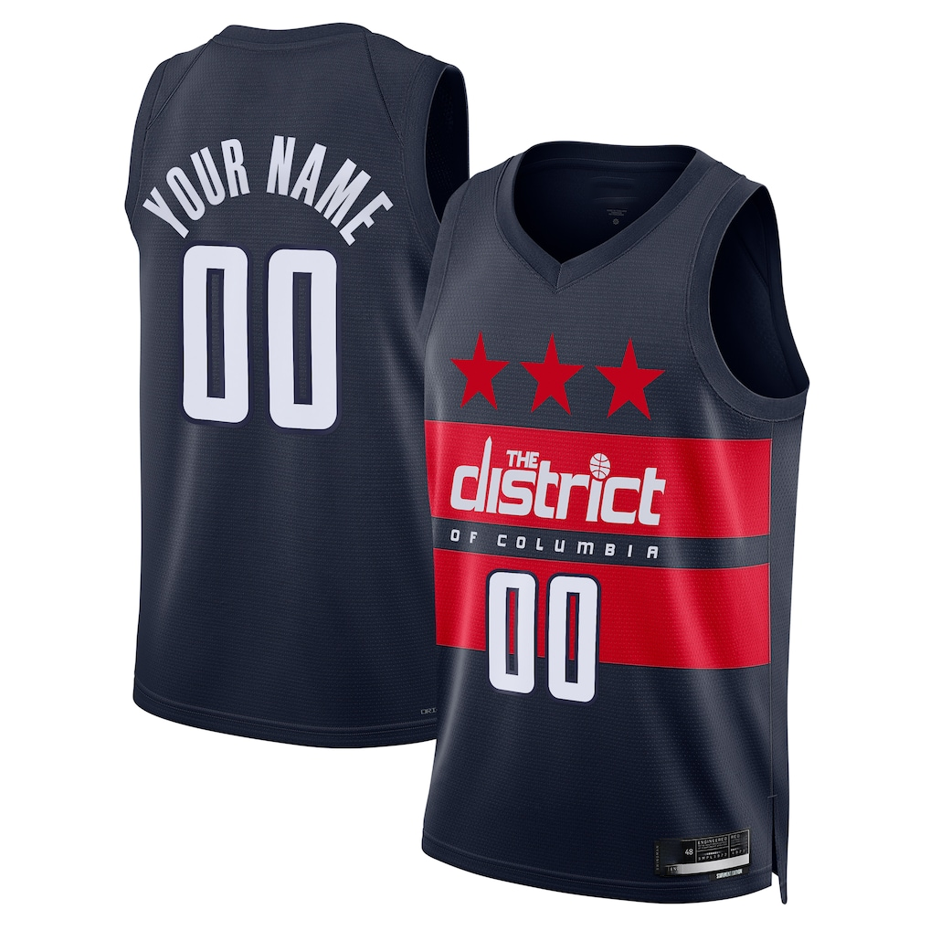 Choea Custom W.Wizards Navy 2024-25 Swingman Jerseys - Statement Edition