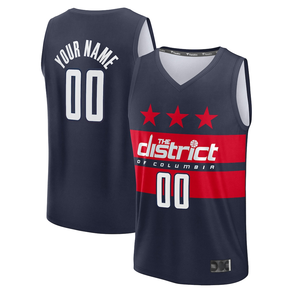 Choea Custom W.Wizards Navy Fast Break Jerseys - Statement Edition