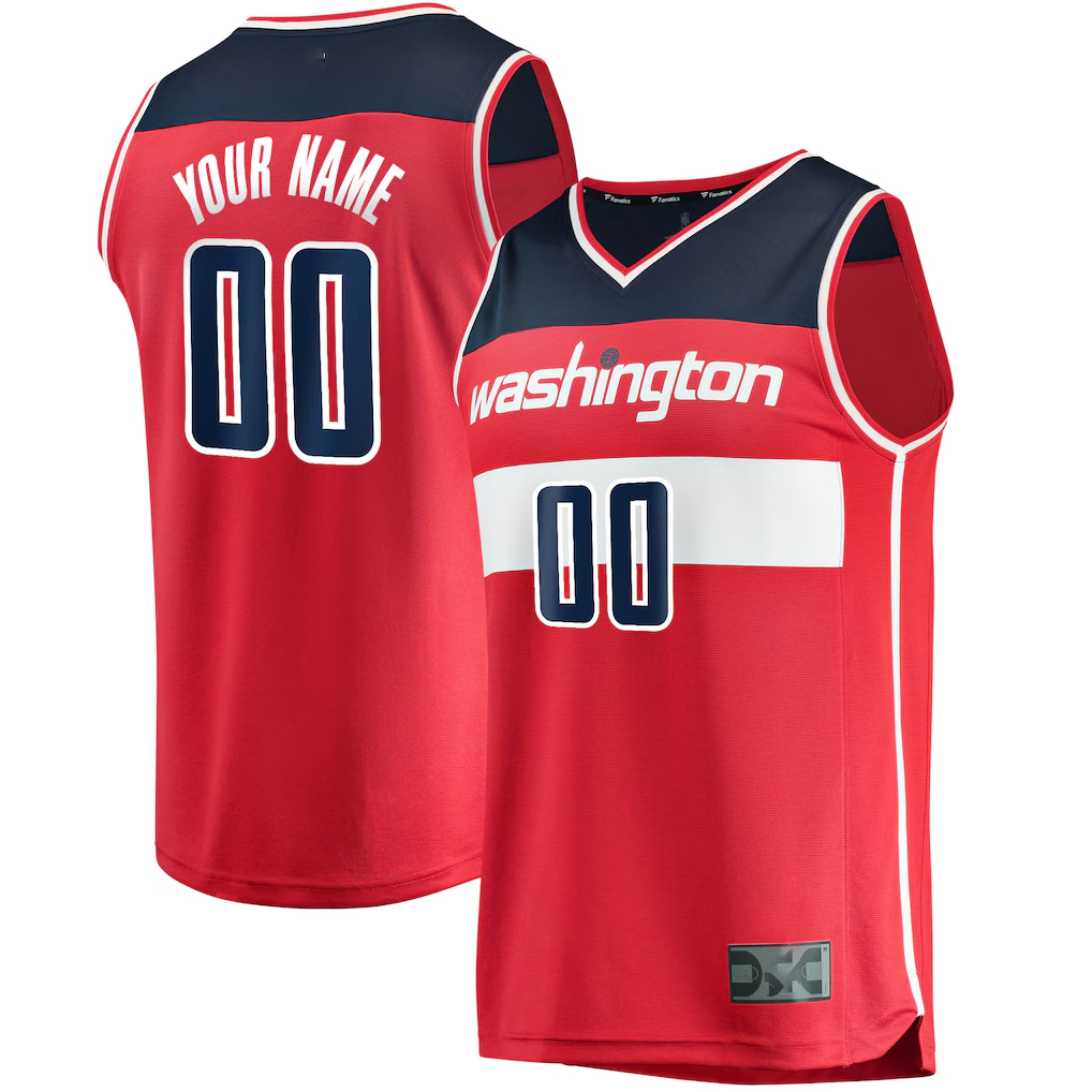 Choea Custom W.Wizards Red Fast Break Replica Jerseys - Icon Edition