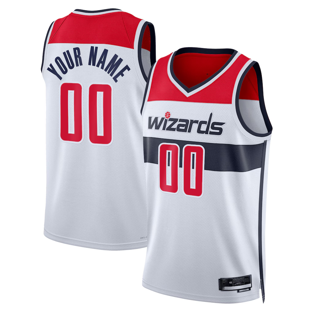 Choea Custom W.Wizards White Swingman Jerseys - Association Edition