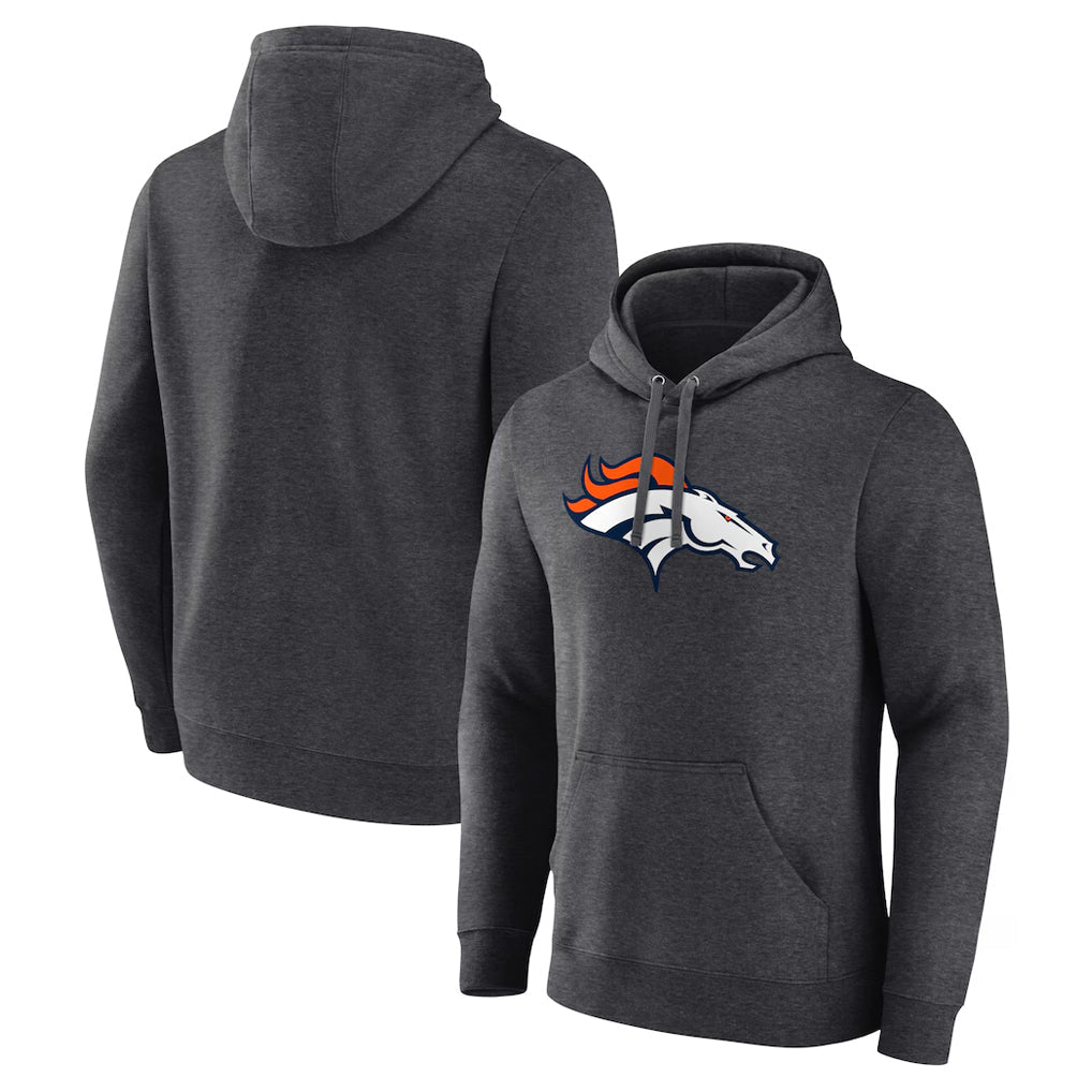 Choea D.Broncos Ash One Color Pullover Hoodie Limited Blank Player Stitched Jerseys