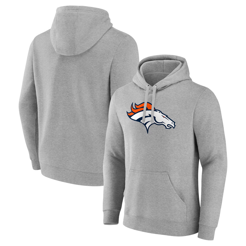 Choea D.Broncos Gray Pullover Hoodie Limited Blank Player Stitched Jerseys