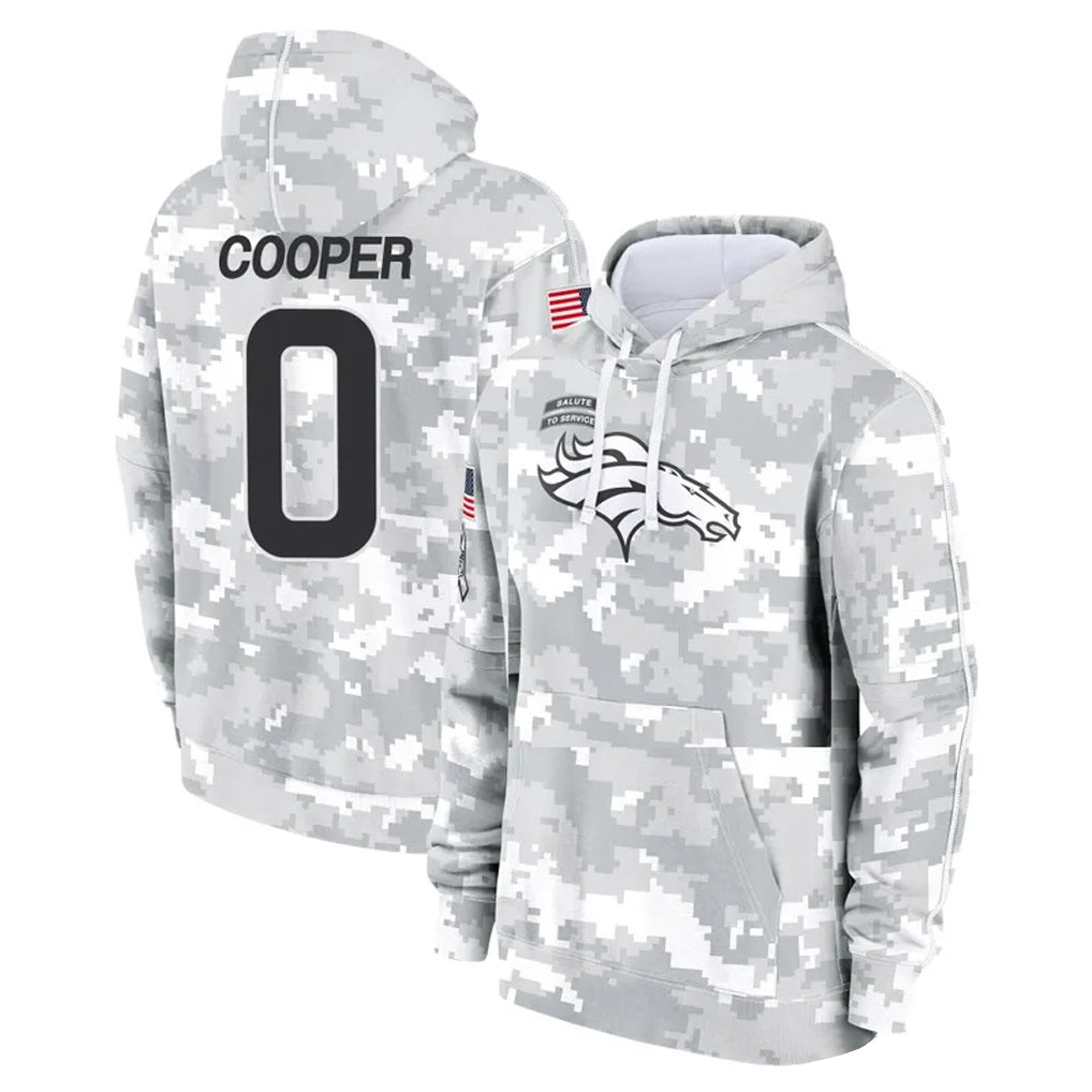 Choea D.Broncos #0 Jonathon Cooper Player Arctic Camo Salute to Service Hoodies Limited Game Stitched Jerseys