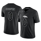 Choea D.Broncos #0 Jonathon Cooper Player Black Reflective Limited Stitched Jerseys