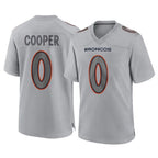 Choea D.Broncos #0 Jonathon Cooper Player Gray Atmosphere Fashion Limited Game Stitched Jerseys