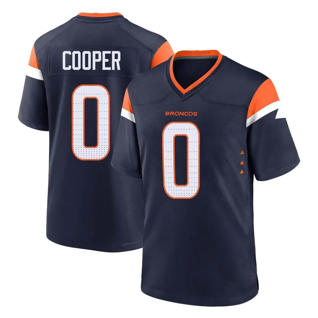 Choea D.Broncos #0 Jonathon Cooper Player Navy Home Game Stitched Jerseys