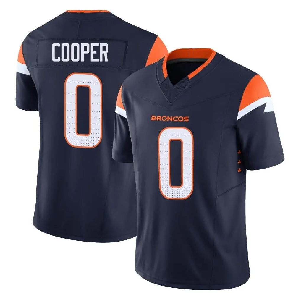 Choea D.Broncos #0 Jonathon Cooper Player Navy Limited Vapor F.U.S.E. Home Game Stitched Jerseys
