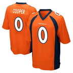 Choea D.Broncos #0 Jonathon Cooper Player Orange Color Home Game Stitched Jerseys