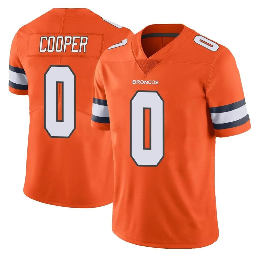 Choea D.Broncos #0 Jonathon Cooper Player Orange Vapor Untouchable Limited Home Game Stitched Jerseys