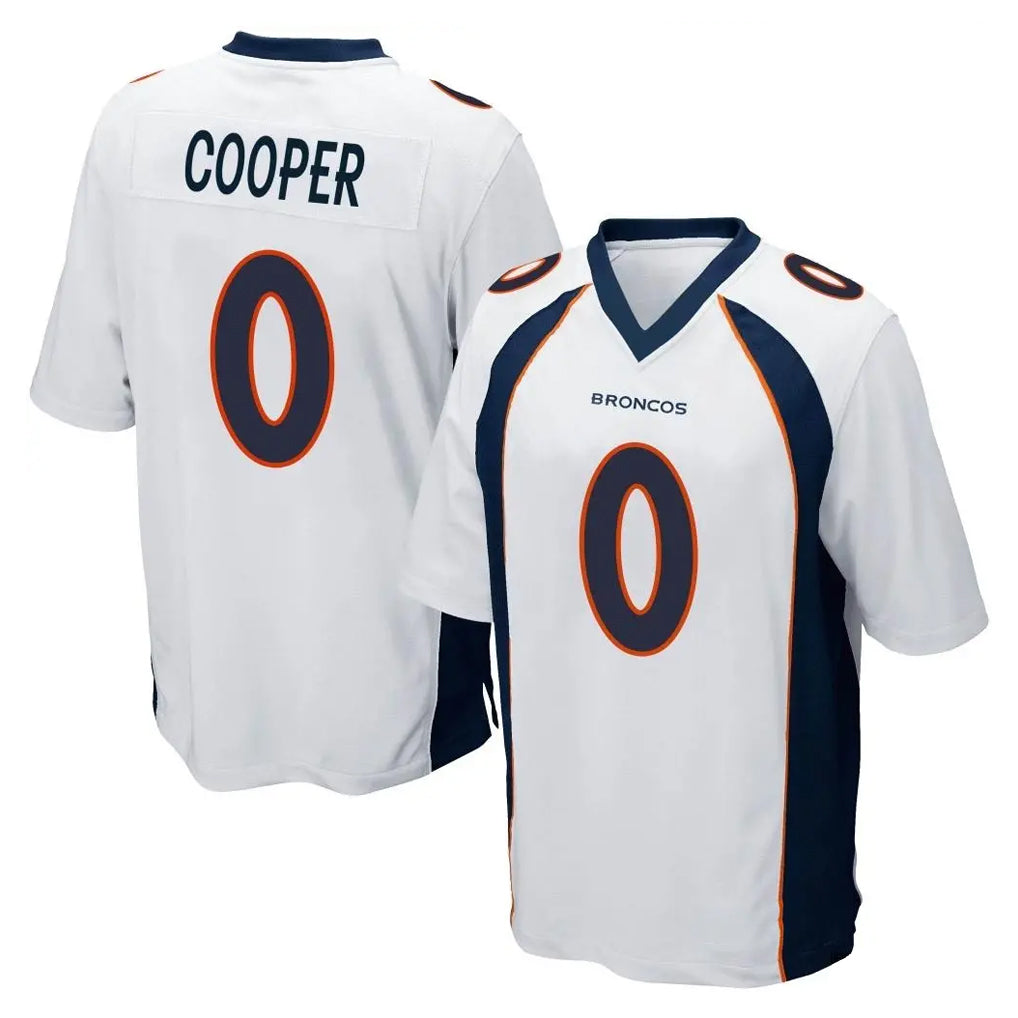 Choea D.Broncos #0 Jonathon Cooper Player White Game Stitched Jerseys