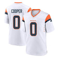 Choea D.Broncos #0 Jonathon Cooper Player White Home Game Stitched Jerseys
