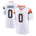 Choea D.Broncos #0 Jonathon Cooper Player White Home Game Stitched Jerseys