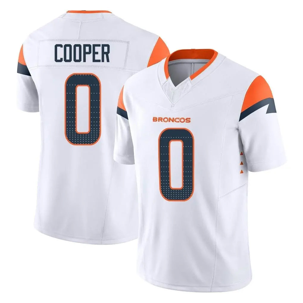 Choea D.Broncos #0 Jonathon Cooper Player White Limited Vapor F.U.S.E. Home Game Stitched Jerseys