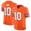 Choea D.Broncos #10 Bo Nix Player Orange Vapor F.U.S.E. Limited Stitched Jerseys