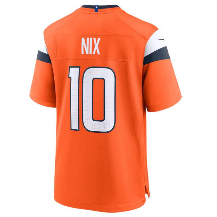 Choea D.Broncos #10 Bo Nix Orange 2024 Draft First Round Pick Player Game Jersey American Stitched Jersey